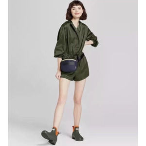 Hunter for Target Olive Green Long Sleeve Zip Up Romper Size Medium